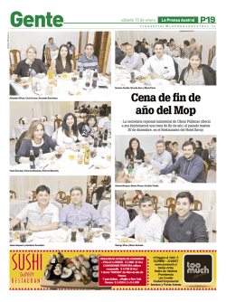 Cena de fin de año del Mop - La Prensa Austral