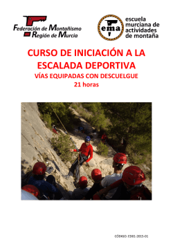 ED01-2015-01 Iniciación a la escalada deportiva. Vías equipadas