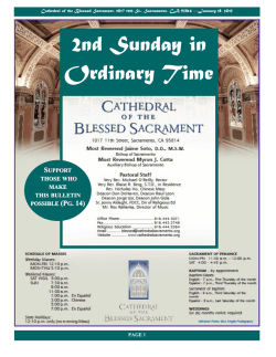 2nd Sunday in Ordinary Time - Cathedral of the Blessed Sacrament