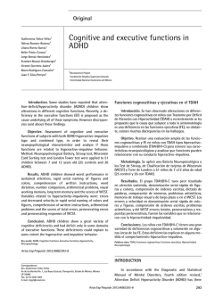 Cognitive and executive functions in ADHD