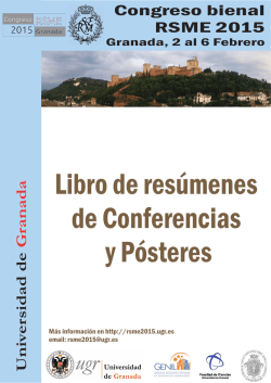 Libro de abstracts - Universidad de Granada