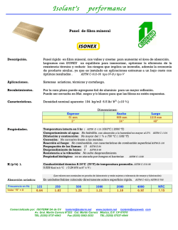 Info ISONEX - Aislantes lana mineral