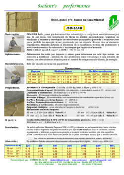 Info ISO-SLAB-1 - Aislantes lana mineral