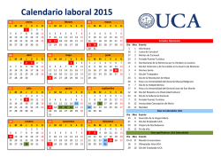 Calendario laboral 2015
