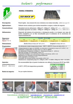 Info ISO- ROCK UP - Aislantes lana mineral