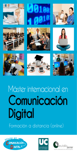 Descargar dossier informativo - Master en comunicación digital