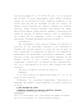 Acordada Nº 241/2014 - Poder Judicial de Jujuy