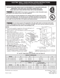 electric wall oven installation instructions