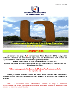 licenciaturas - Universidad Autónoma de Aguascalientes