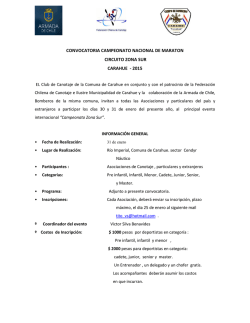 convocatoria - Federacion Chilena de Canotaje