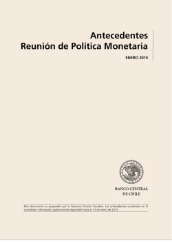 Antecedentes Reunión de Política Monetaria