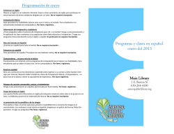 Programas y clases en español enero del 2015