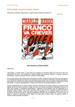 Charlie Hebdo: contra las barbaries. Dossier Julio