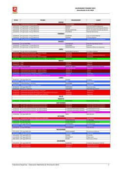 Calendario FEMADO 2015 - Federación Madrileña de Orientación