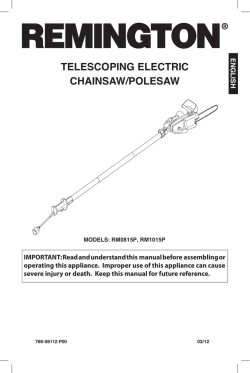 tELEScopING ELEctrIc cHaINSaw/poLESaw