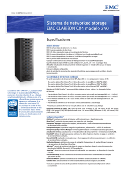 Sistema de networked storage EMC CLARiiON CX4 modelo 240