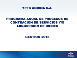 ypfb andina sa programa anual de procesos de contracion de