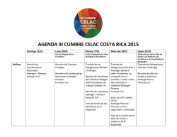 AGENDA III CUMBRE CELAC COSTA RICA 2015