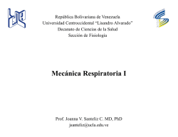 Mecánica Respiratoria I - Universidad Centroccidental "Lisandro