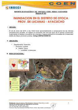 inundacion en el distrito de otoca prov. de lucanas - ayacucho