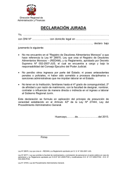 Declaracion Jurada - Gobierno Regional de Junín