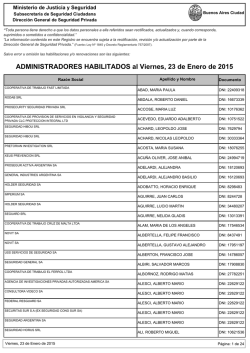 Listado de Administradores - Ciudad Autónoma de Buenos Aires