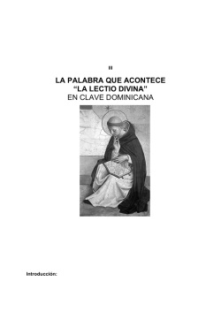 “la lectio divina” en clave dominicana