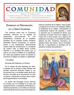 Boletín Dominical - Iglesia Católica Apostólica Ortodoxa de la