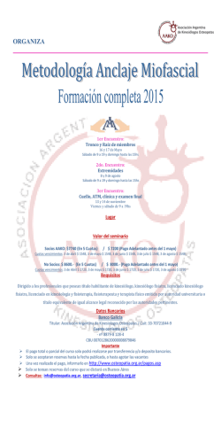 Afiche 2015 - Osteopatia.Asociacion Argentina de Kinesiologos