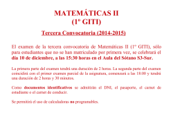 MATEMÁTICAS II - Matemática Aplicada II