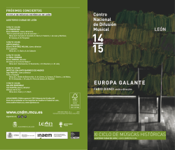 EuROPA gALANTE - Centro Nacional de Difusión Musical