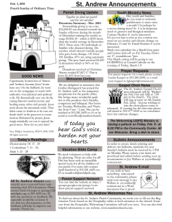 The Bulletin - Saint Andrew Church
