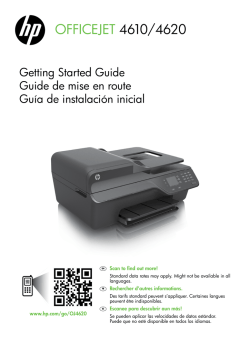 HP Officejet 4610/4620 Getting Started Guide - Americas