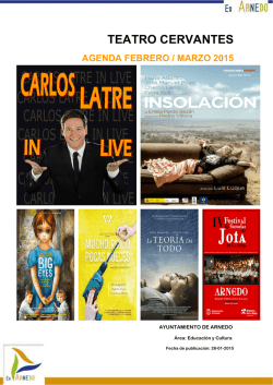 Programa Teatro Cervantes febrero y marzo del 2015