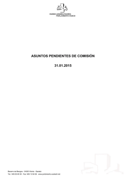 ASUNTOS PENDIENTES DE COMISIÓN 29.01.2015
