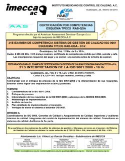 31E EXAMEN DE COMPETENCIA SISTEMA DE CALIDAD ISO9001