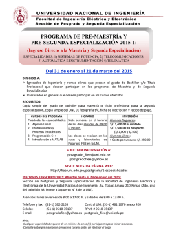 programa de pre-maestría y pre-segunda especialización 2015-1