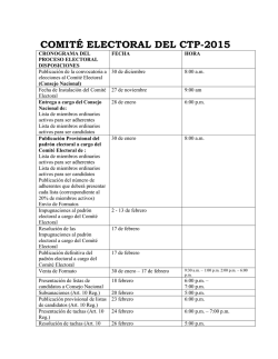COMITÉ ELECTORAL DEL CTP-2015
