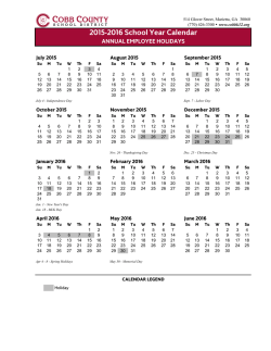 2015-2016 - Annual-Hourly-PTSA Calendar