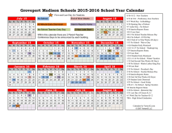 2015-16 School Calendar - Groveport Madison School District