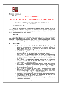 BASES DEL PROCESO-OCMA - Poder Judicial del Perú