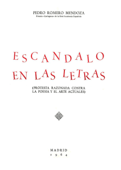 Escándalo en las letras - Biblioteca Virtual Miguel de Cervantes