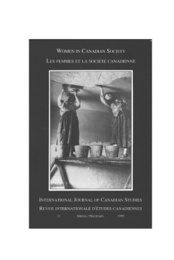 Women in Canadian Society/Les femmes et la société canadienne