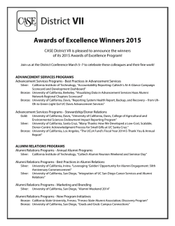 Awards of Excellence Winners 2015