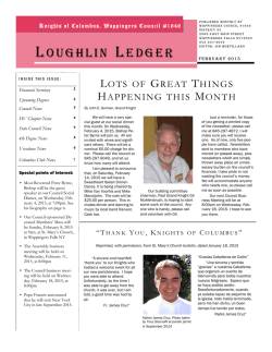 Newsletters - Knights Of Columbus Council Number 1646
