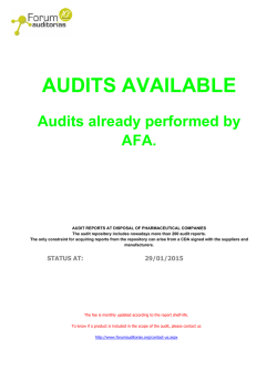 AFA Audits Database