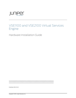 VSE1100 and VSE2100 Virtual Services Engine