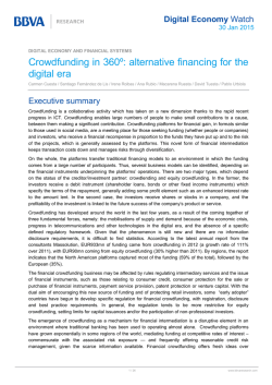 Crowdfunding in 360º: alternative financing for the digital era