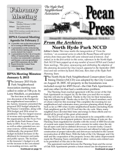 Pecan Press Feb 2015 - Hyde Park Neighborhood Association