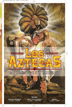 31973 Aztecas Menu 12-14 - Los Aztecas Mexican Restaurant